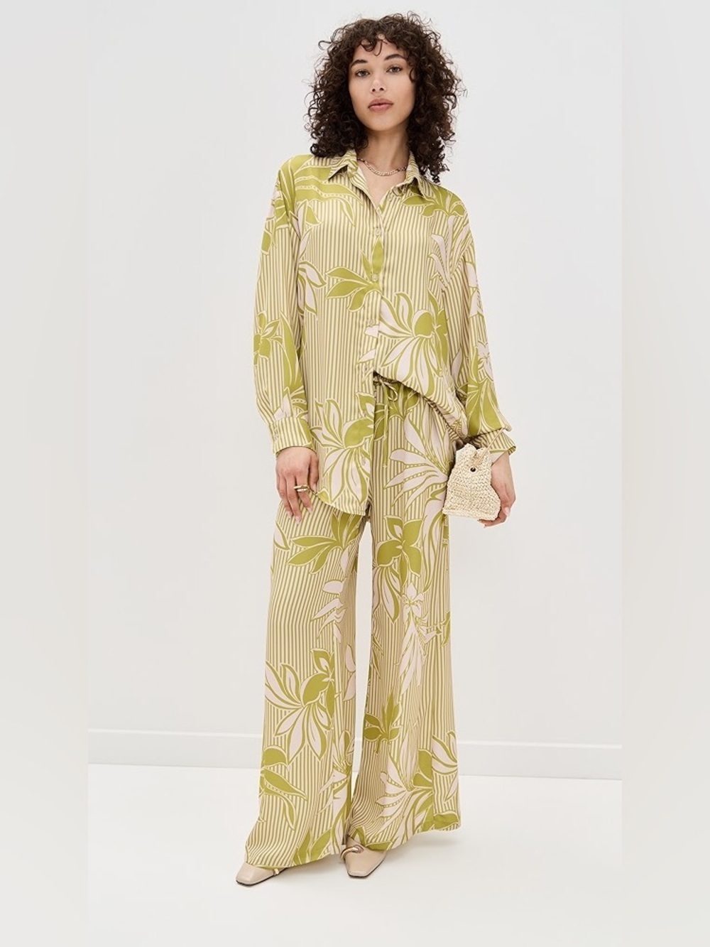 RESA Chase Pants and Monica Top in Green Floral Print SET